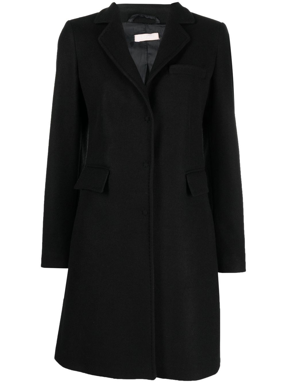 Single-breasted tailored coat - Black