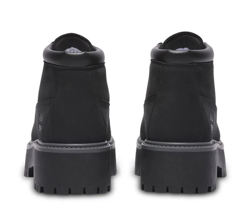 (WMNS) Stone Street Premium Platform Waterproof Chukka Boots 'Black Nubuck'