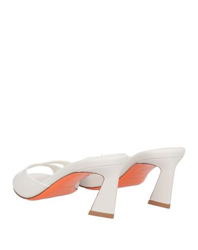 Santoni Woman Sandals White Size 10 Leather