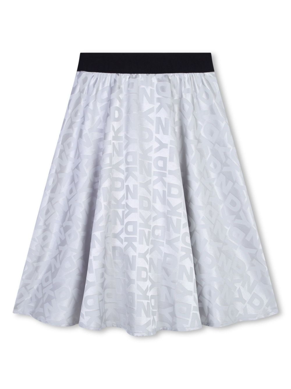 Logo-jacquard skirt - Silver