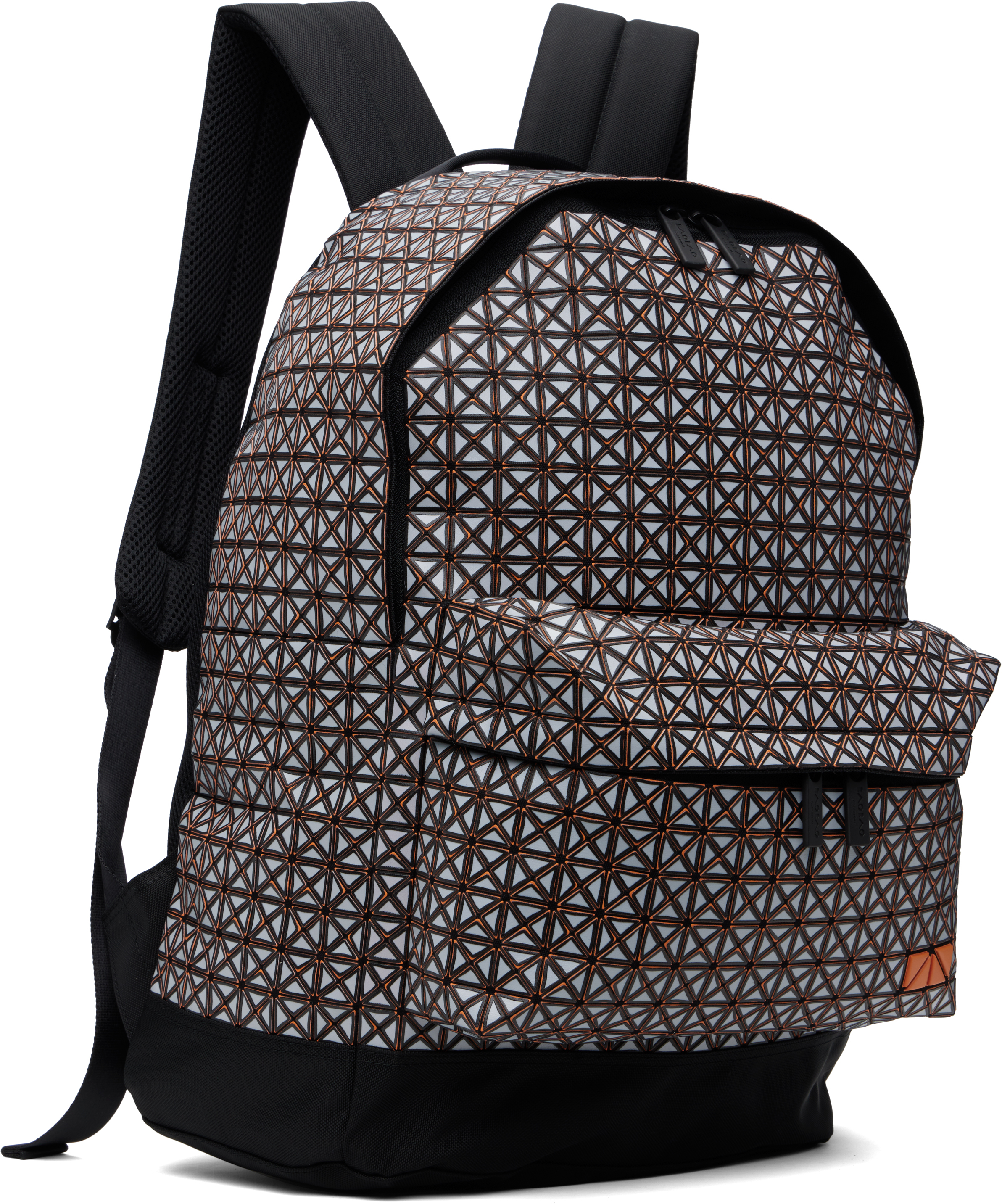 BAO BAO ISSEY MIYAKE Gray & Orange Rough Backpack