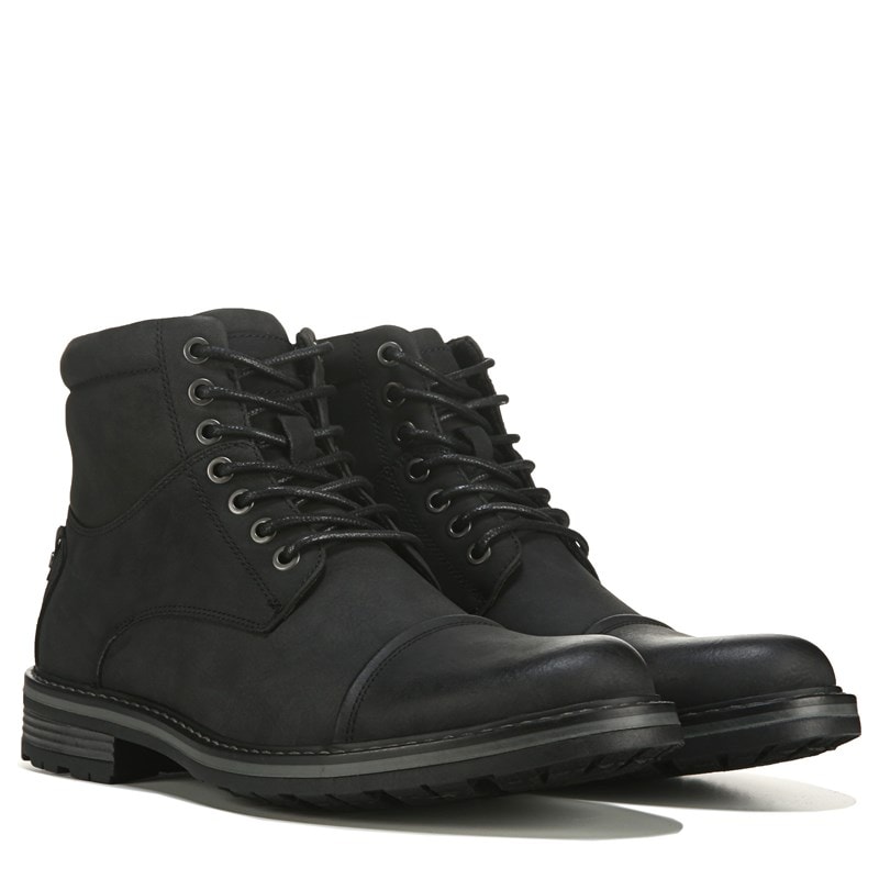 Men's Redding Lace Up Cap Toe Boots (Black)