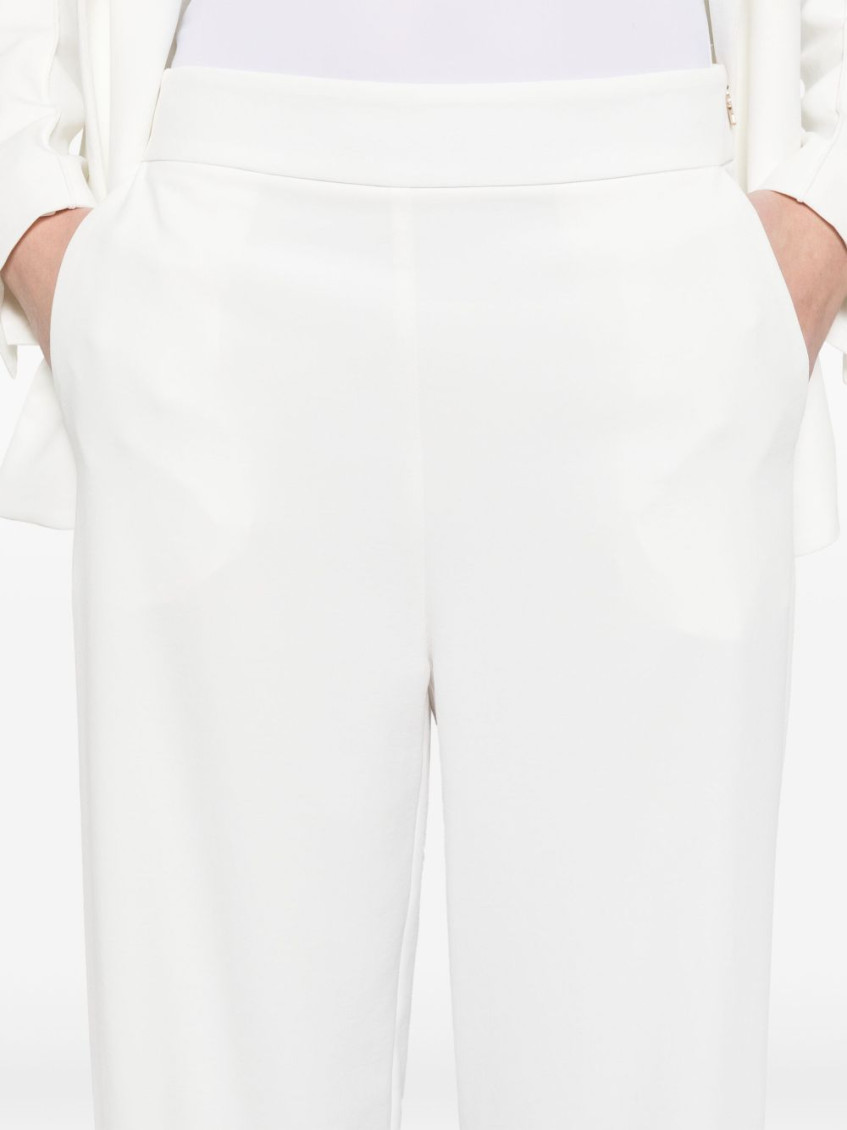 White crepe trousers