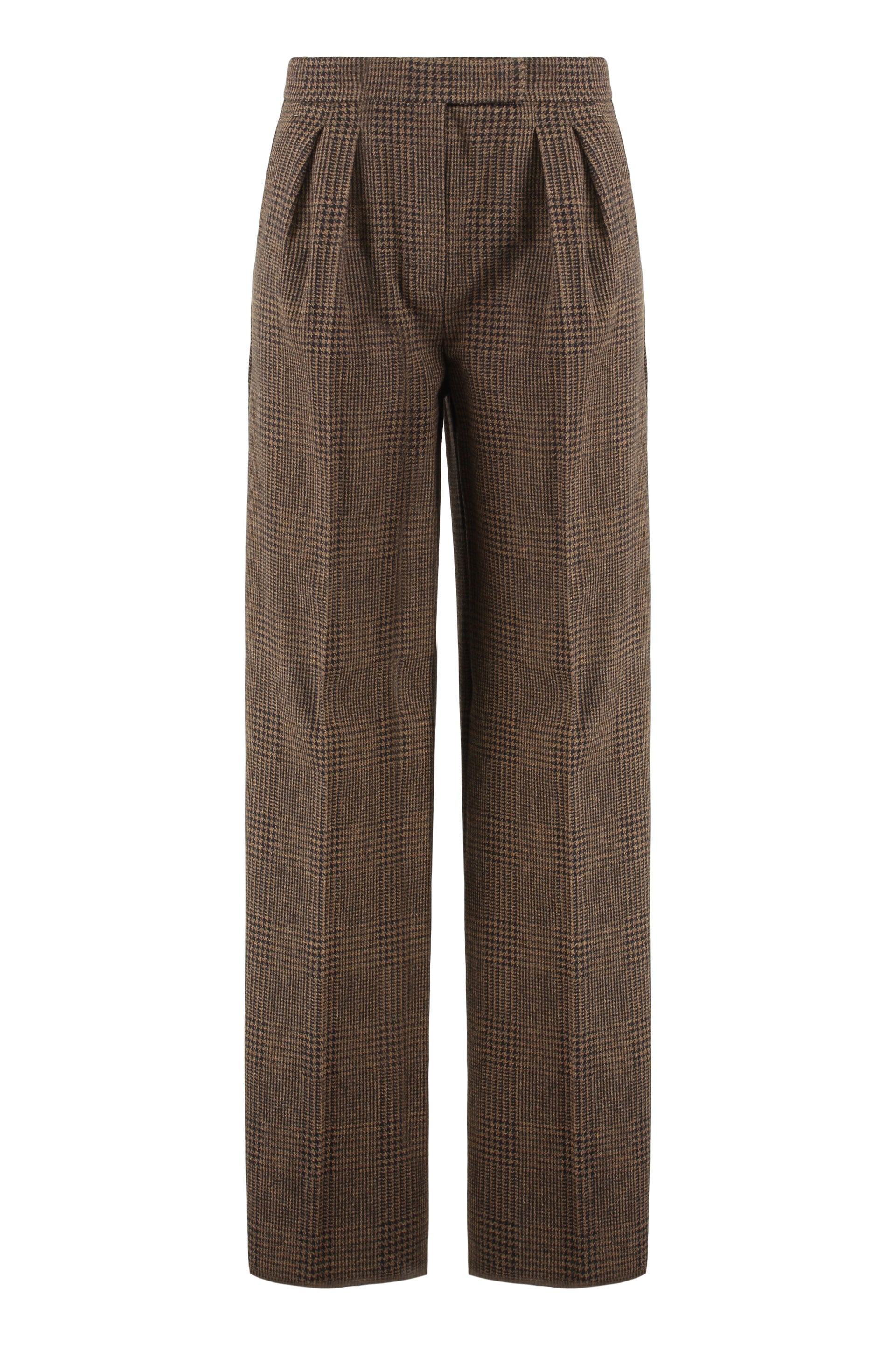 Ponza Cotton and Wool-blend Wide-leg Pants