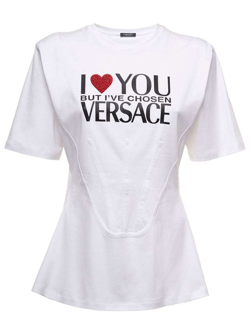 White Logo Crew Neck T-Shirt