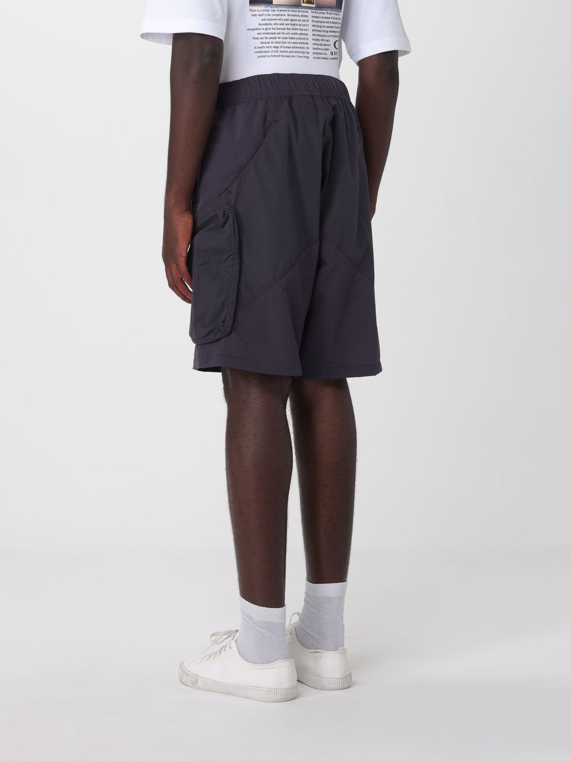 Regular Fit Cargo Shorts in Technical Fabric with Side Pockets