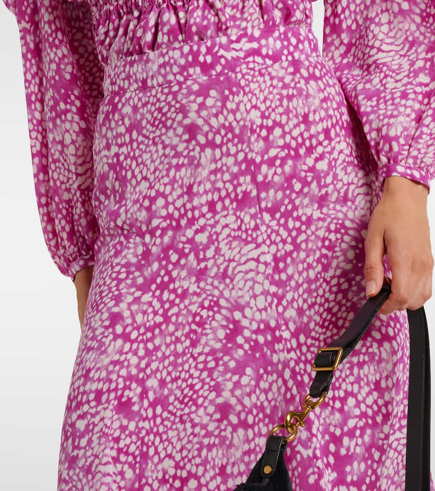 Hortensia printed silk-blend maxi skirt