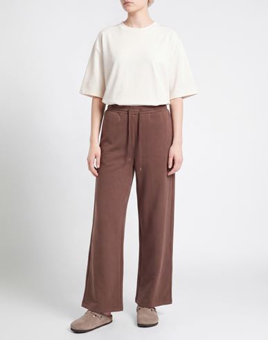 Woman Pants Chocolate brown Size 8 Polyester, Viscose, Elastane