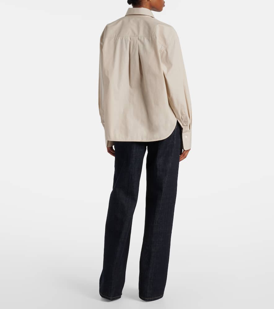 Cropped cotton shirt