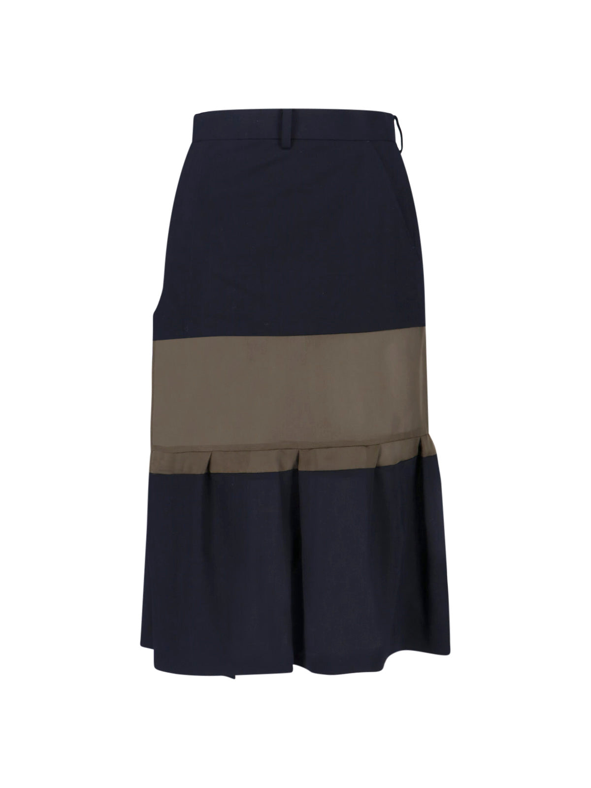 Wool Asymmetric Skirt with Cupro Lining
