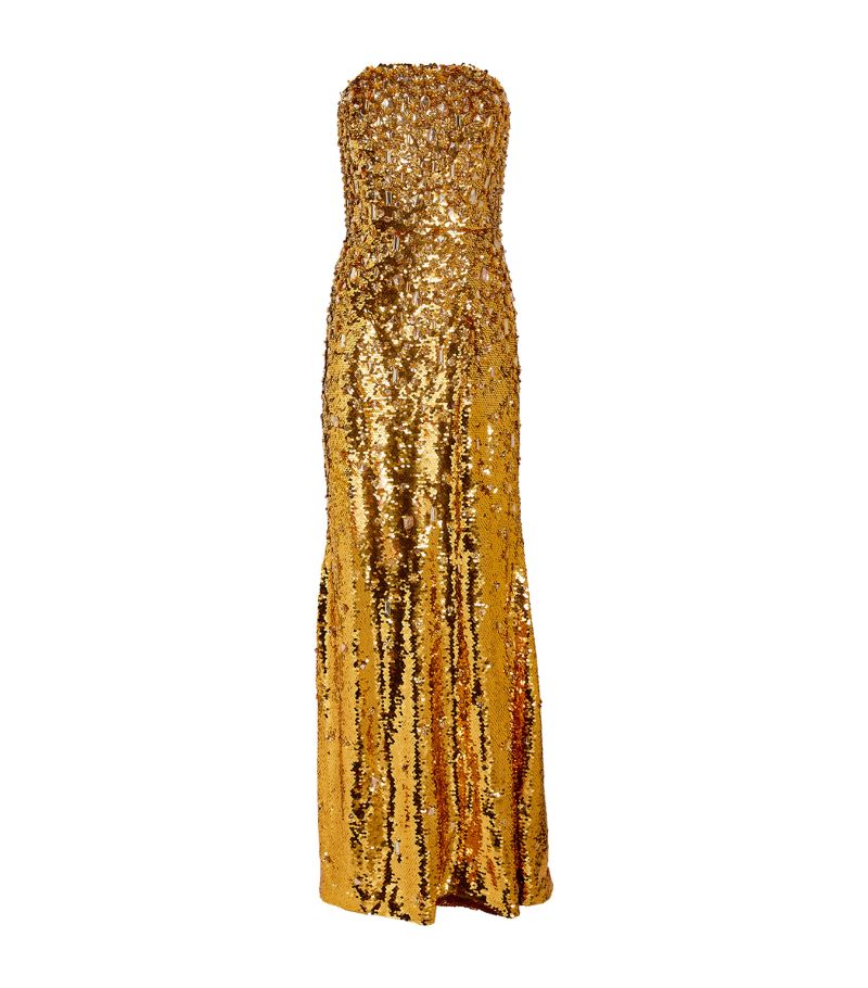 Sequin-Embellished Gown