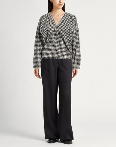 Alysi Crème Woman Top Black Size 2 Cotton