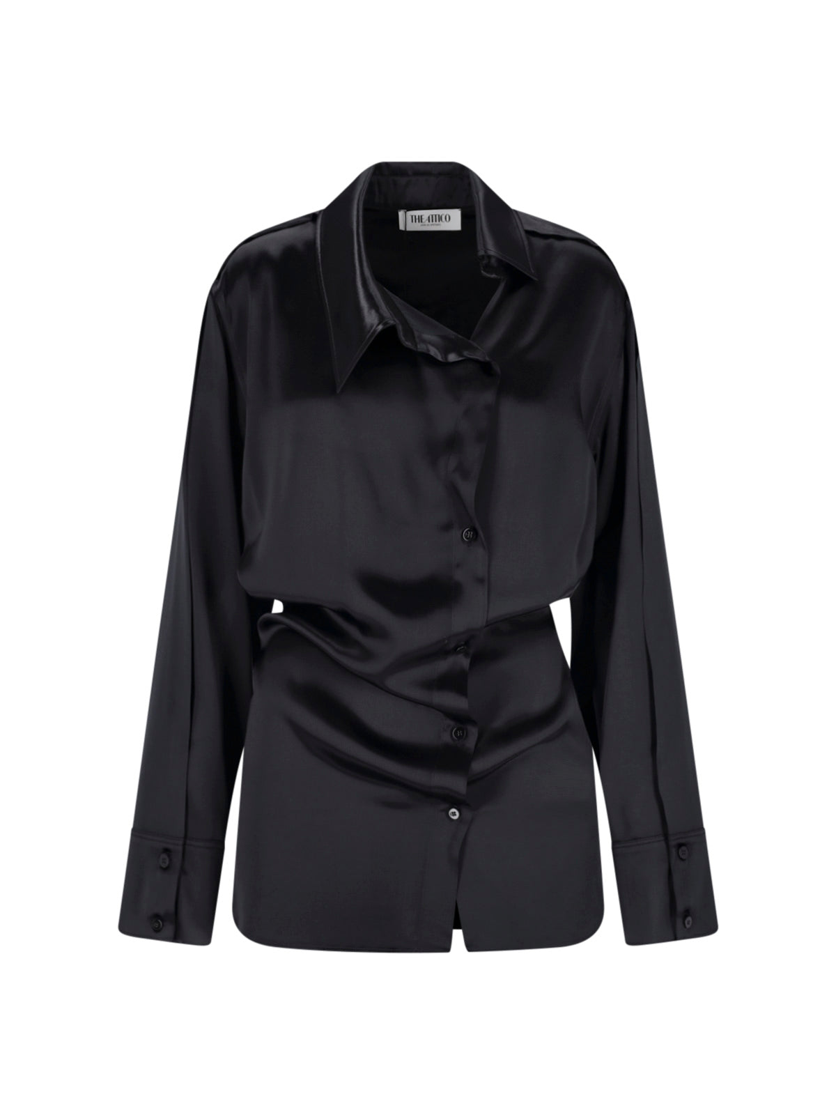 Viscose Mini Dress with Sleek Draped Silhouette