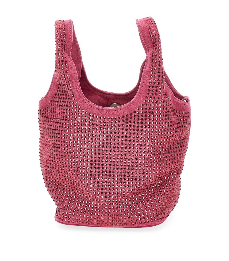 Crystal-Embellished Shoulder Bag