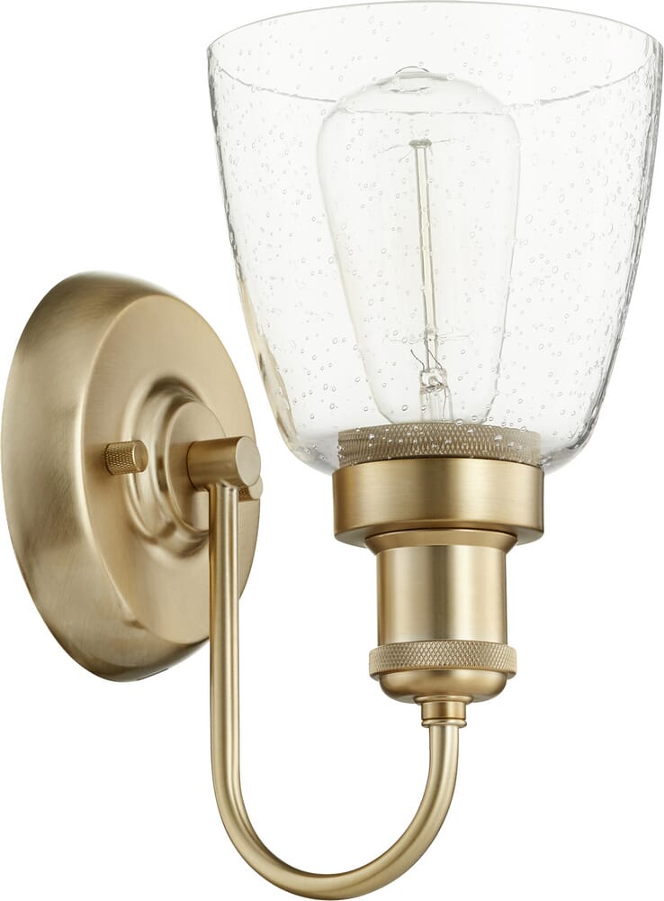 Quorum Transitional 11" Wall Sconce in Aged Bra