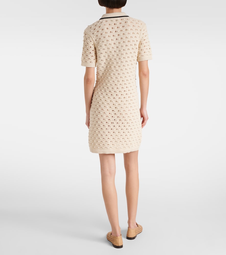 Bauble pointelle cotton polo dress