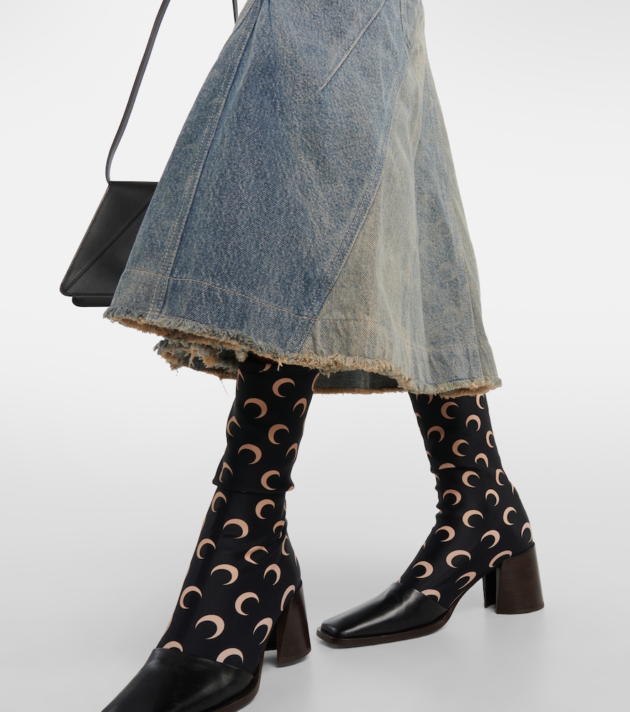 All Over Moon denim maxi dress