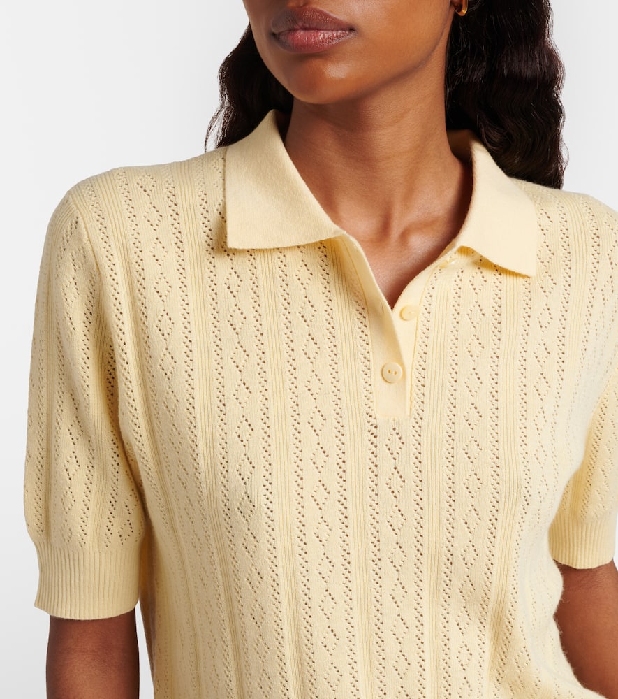 Cristine cotton and cashmere polo sweater