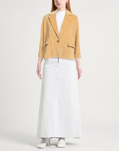 Woman Blazer Camel Size 4 Cotton, Polyester