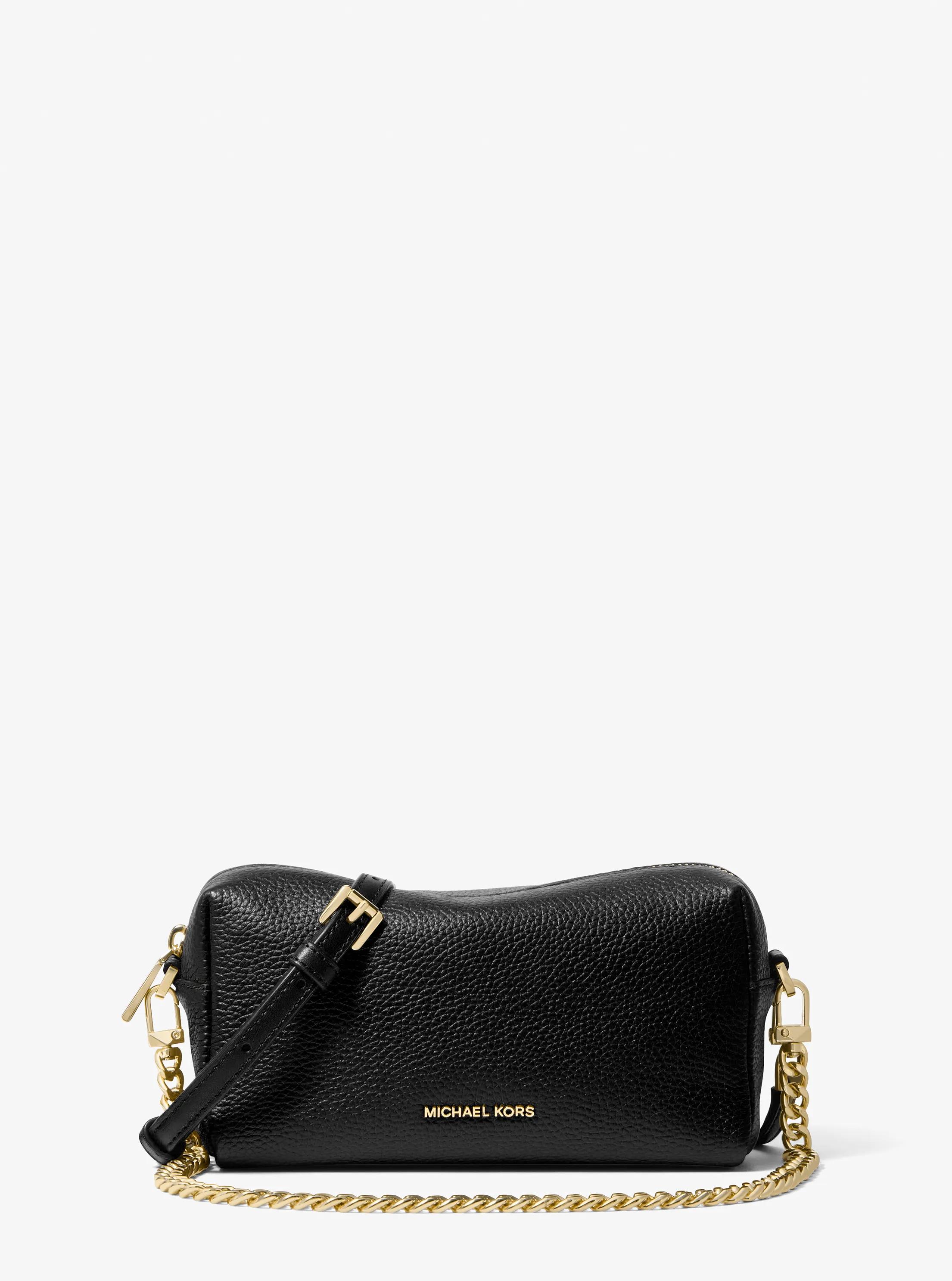 Michael Kors Bryant Small Pebbled Leather Crossbody Bag in Black - One Size by
