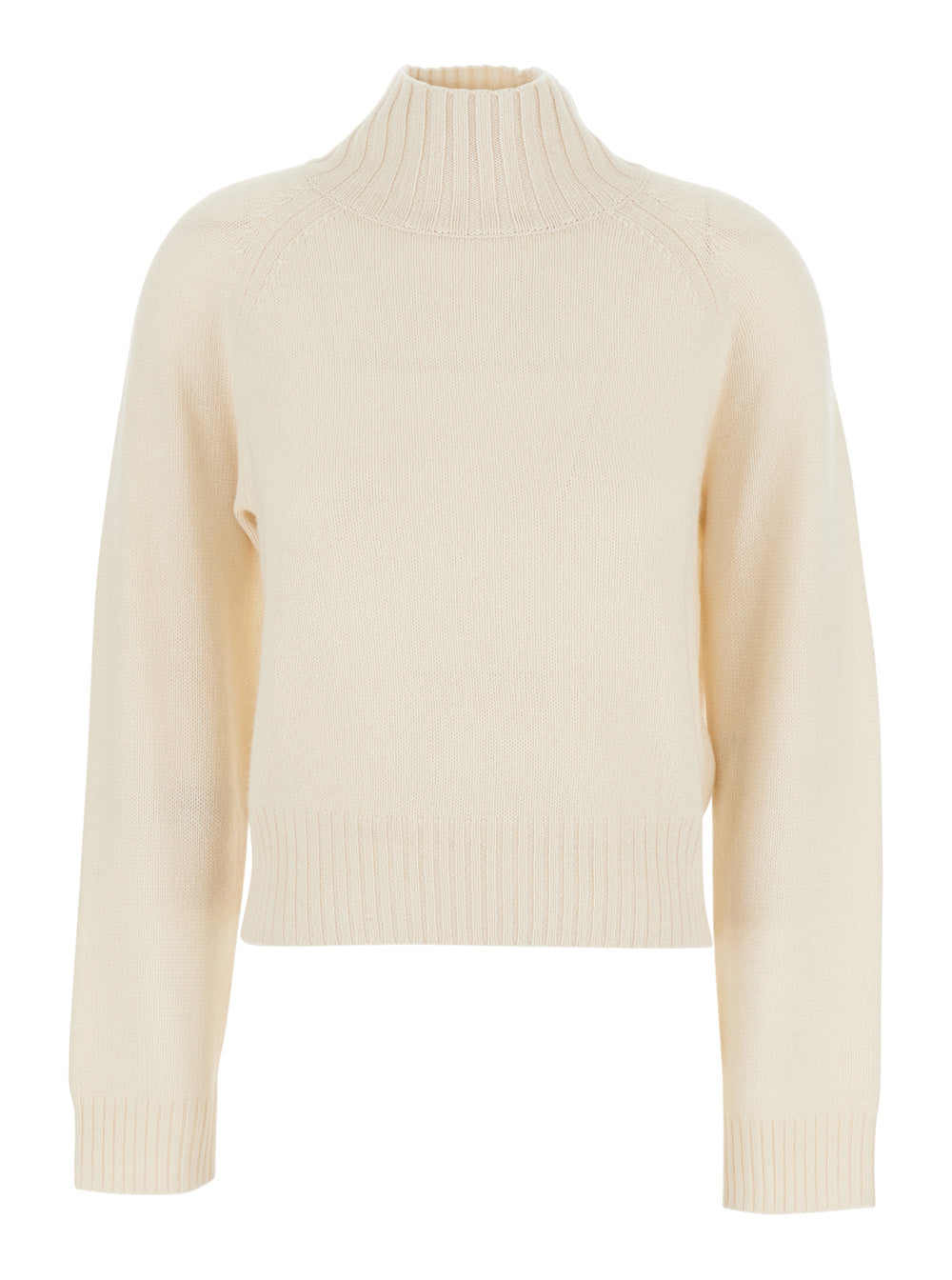 Cashmere Turtleneck Sweater — White