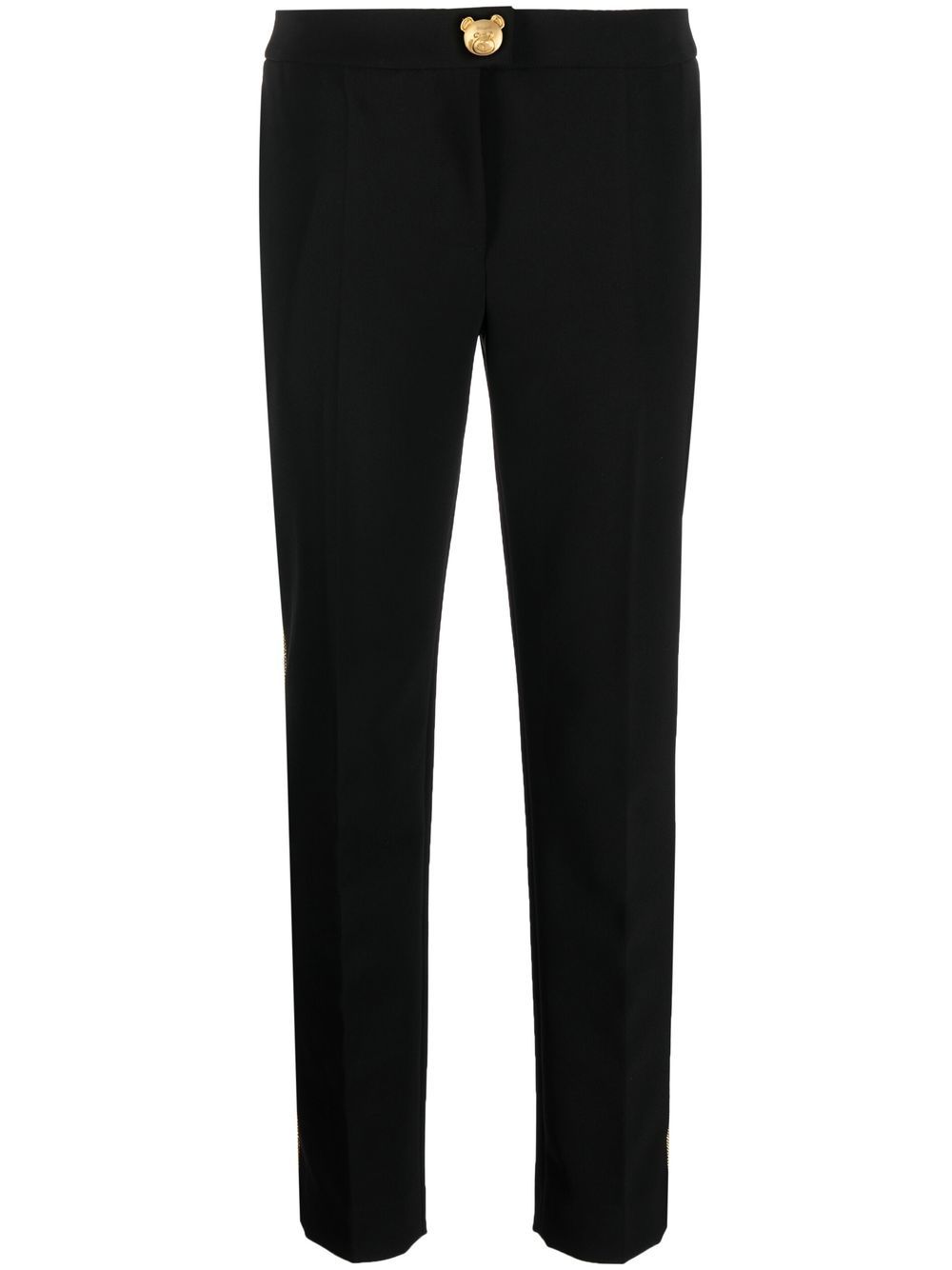 Tapered side-stripe trousers - Black