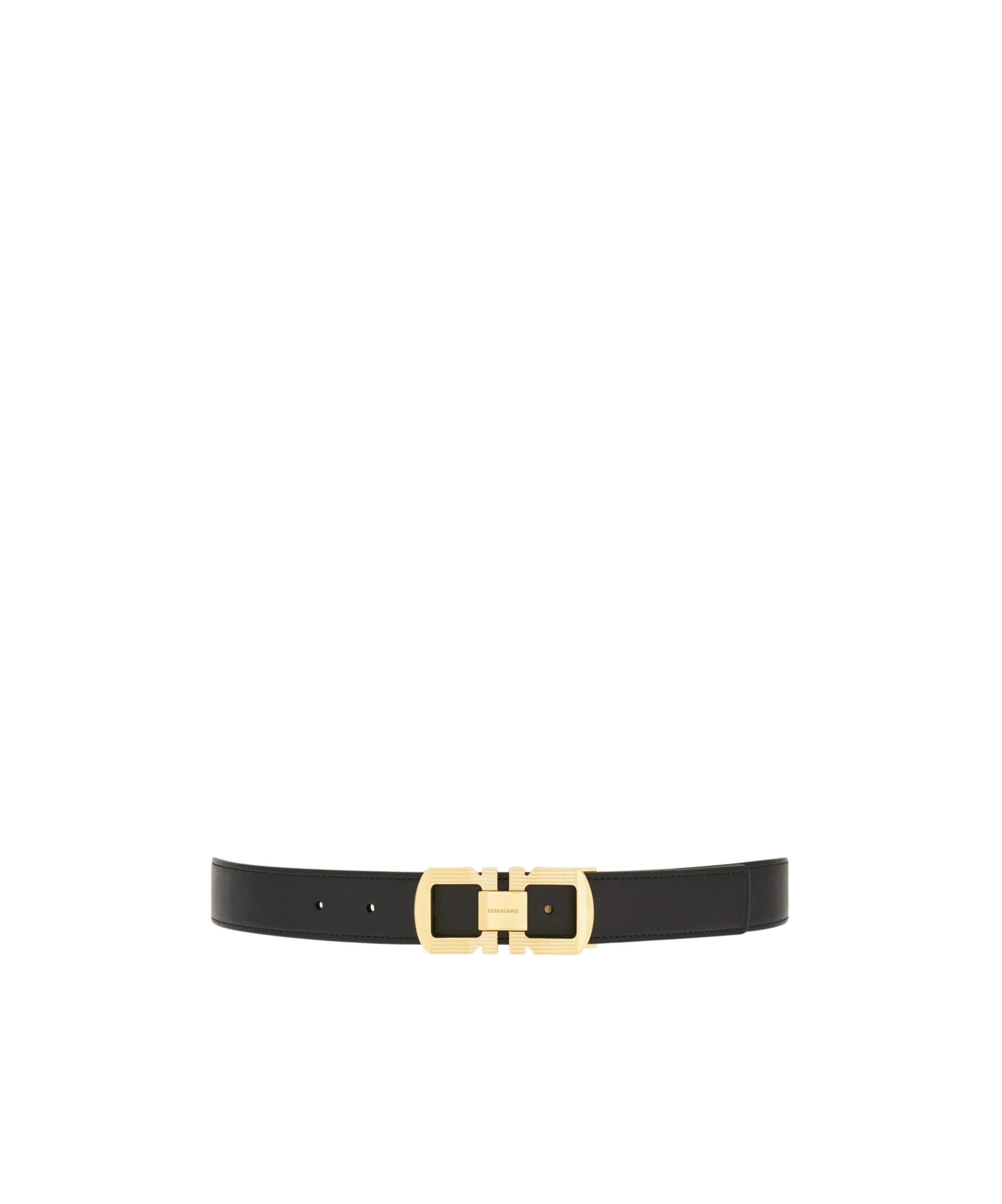Ferragamo Geometric Gancini Buckle Reversible Belt