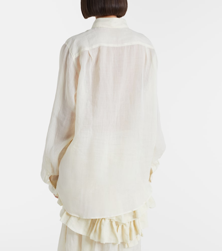 Oversized ramie shirt