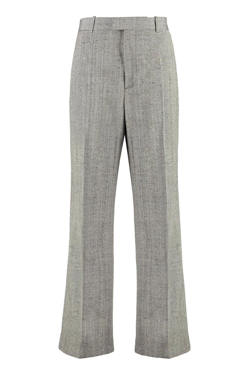 Viscose and Silk Flared Pants