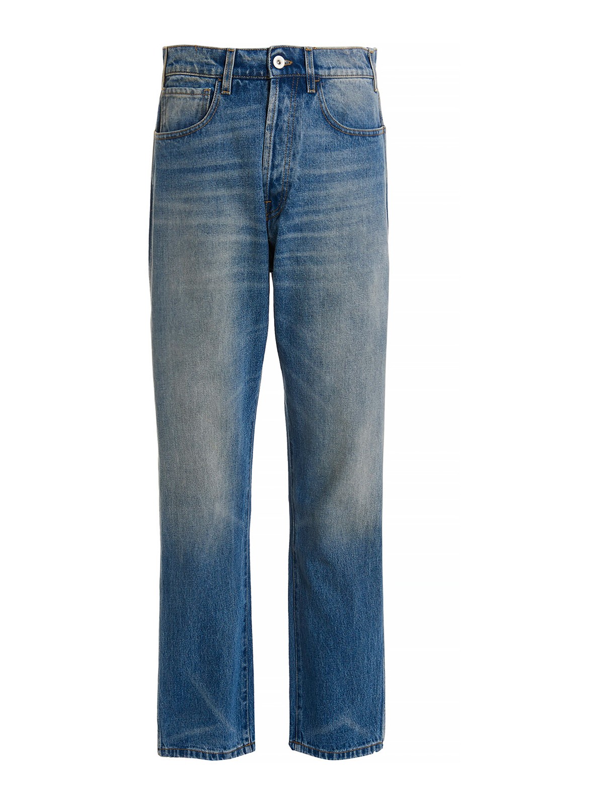 Graphic denim jeans with contrast print