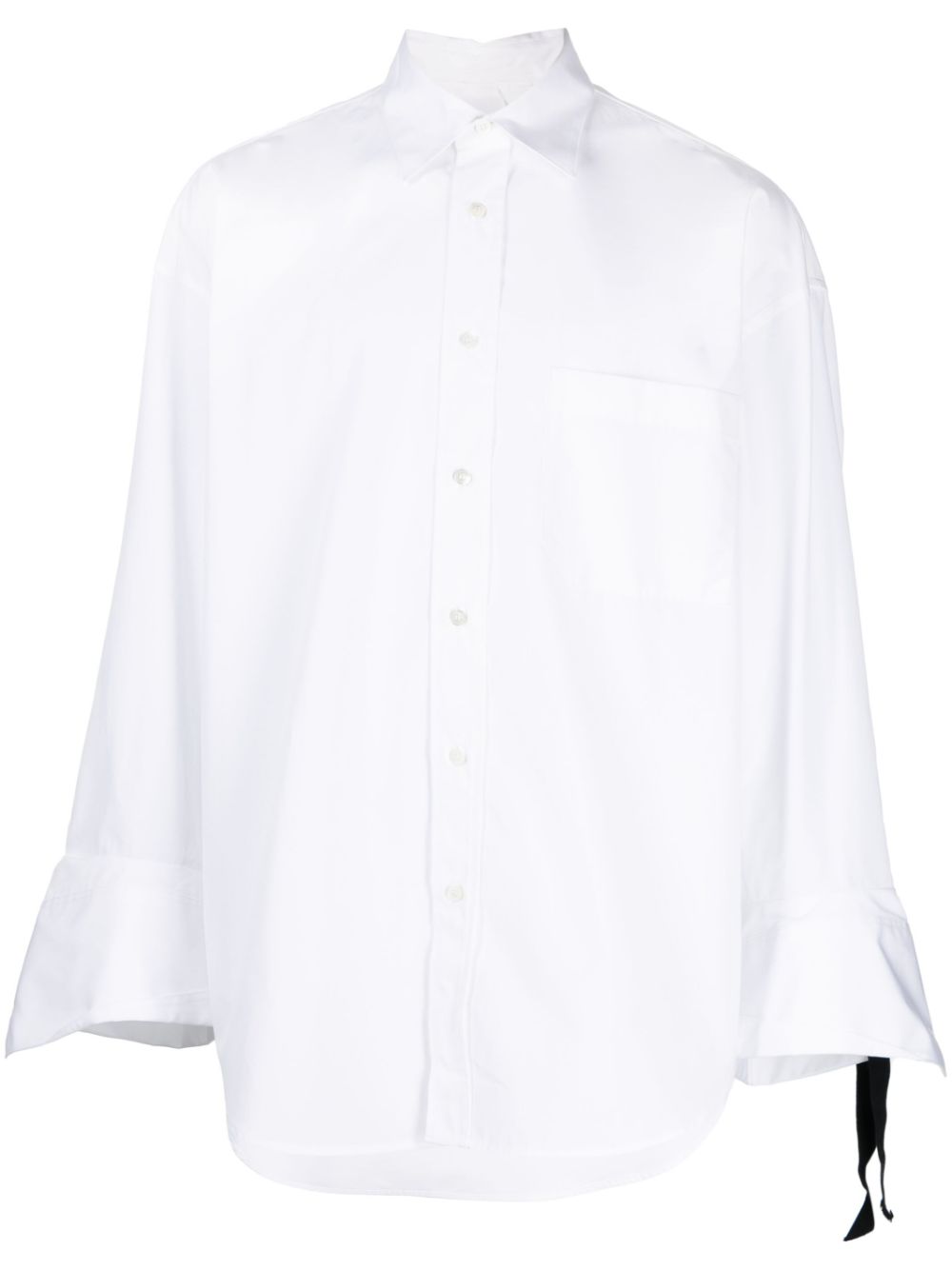 Oversized string shirt - White