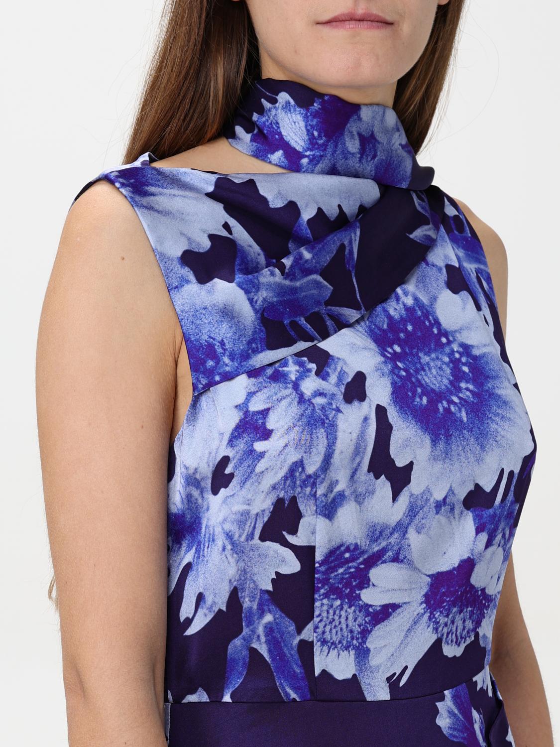 Floral-print midi dress - Blue