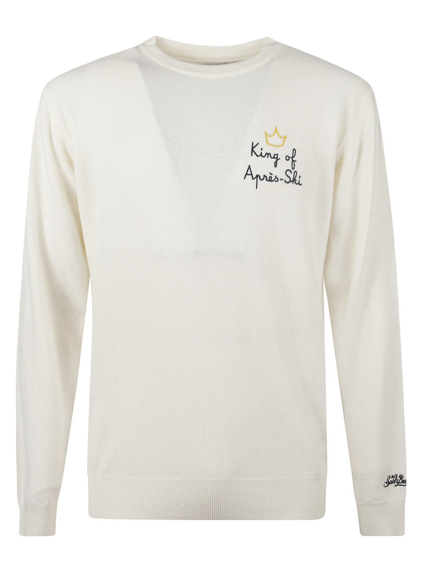 Saint Barth - crew neck sweatshirt with long sleeves and embroidery