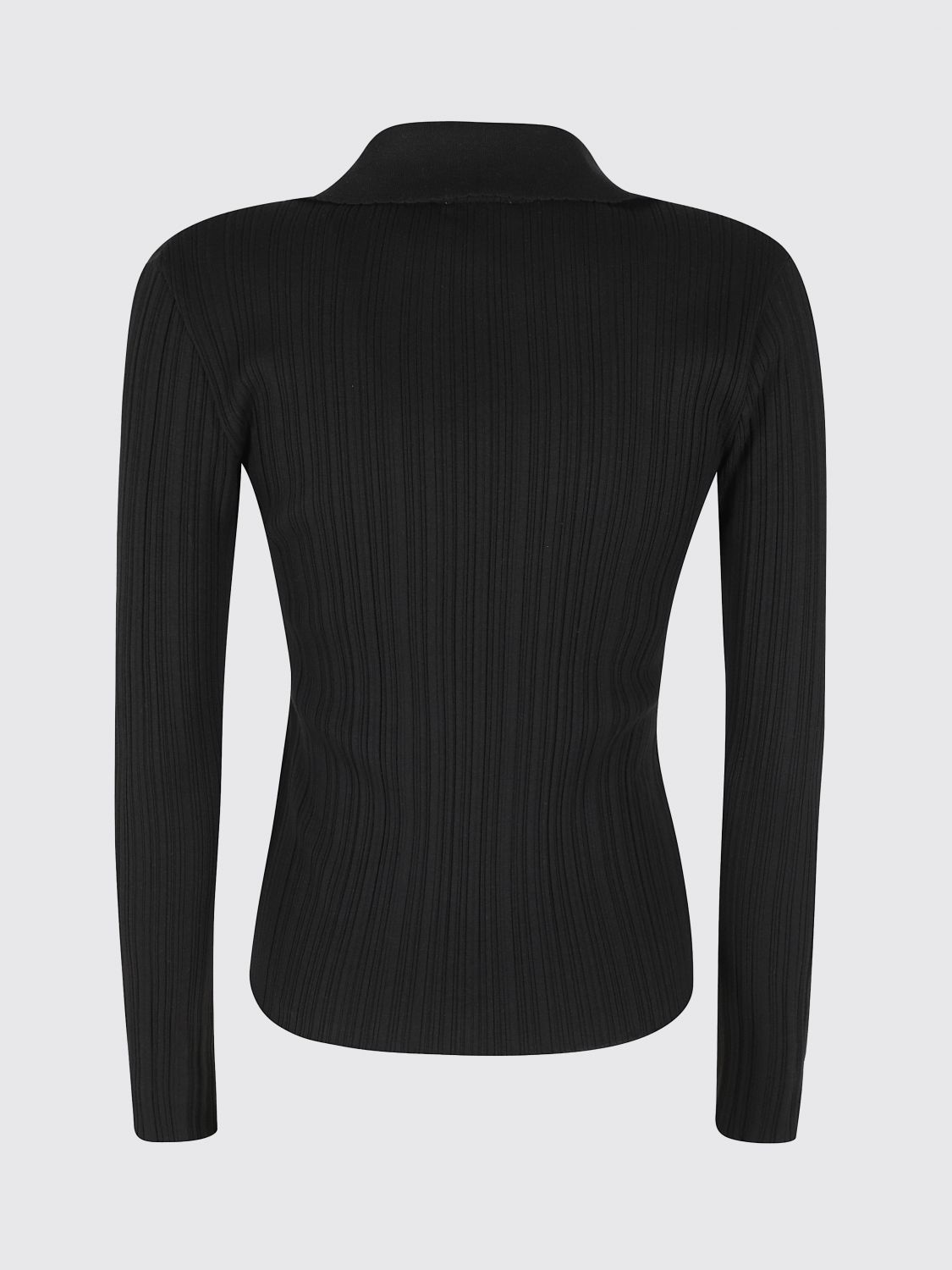 Rib Knit Polo Cardigan Sweater