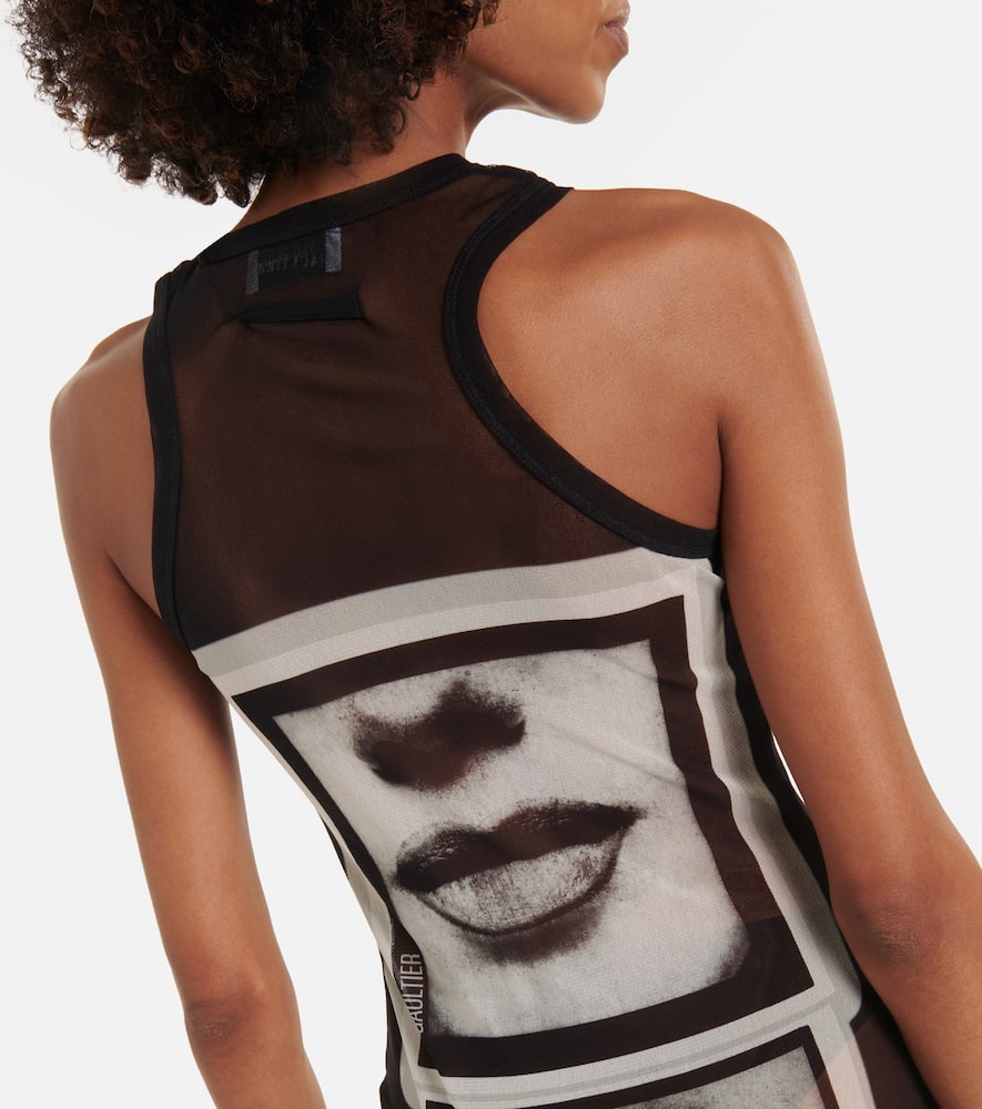 Jean Paul Gaultier | Jean Paul Gaultier Printed mesh tank top | Realry