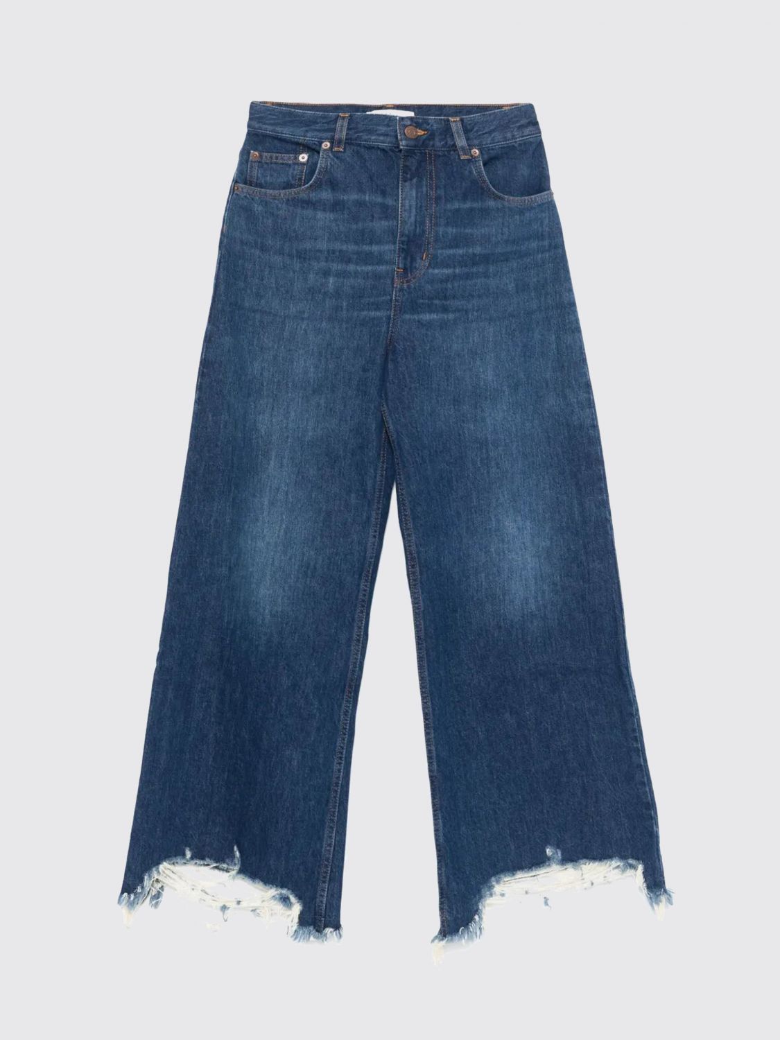 Cropped wide-leg jeans - Blue
