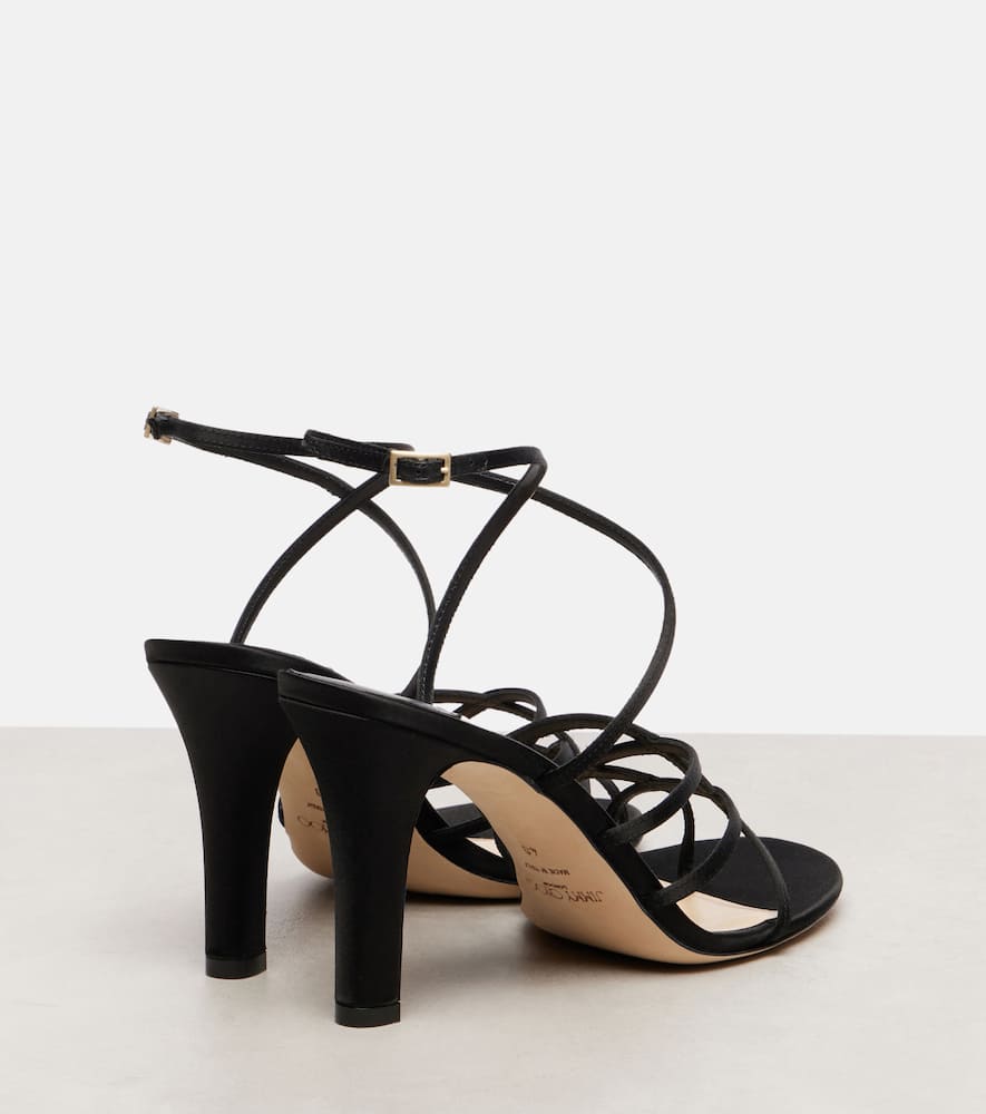 Strappy 100 satin sandals