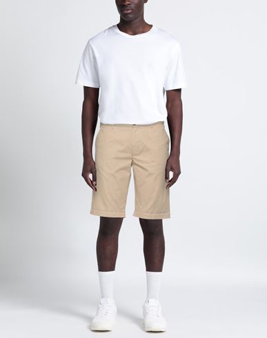 Man Shorts & Bermuda Shorts Beige Size 40 Cotton