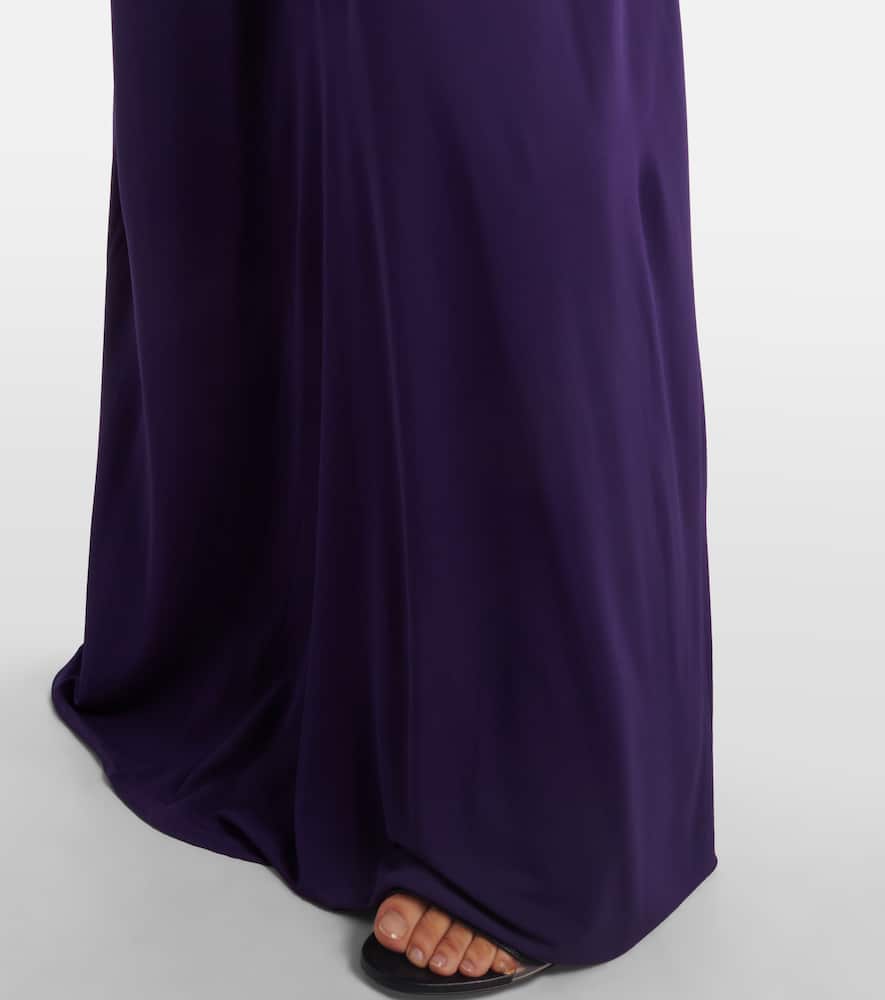 Arced Palm cutout gathered gown
