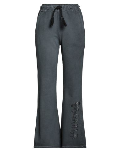 Woman Pants Charcoal Size M Cotton