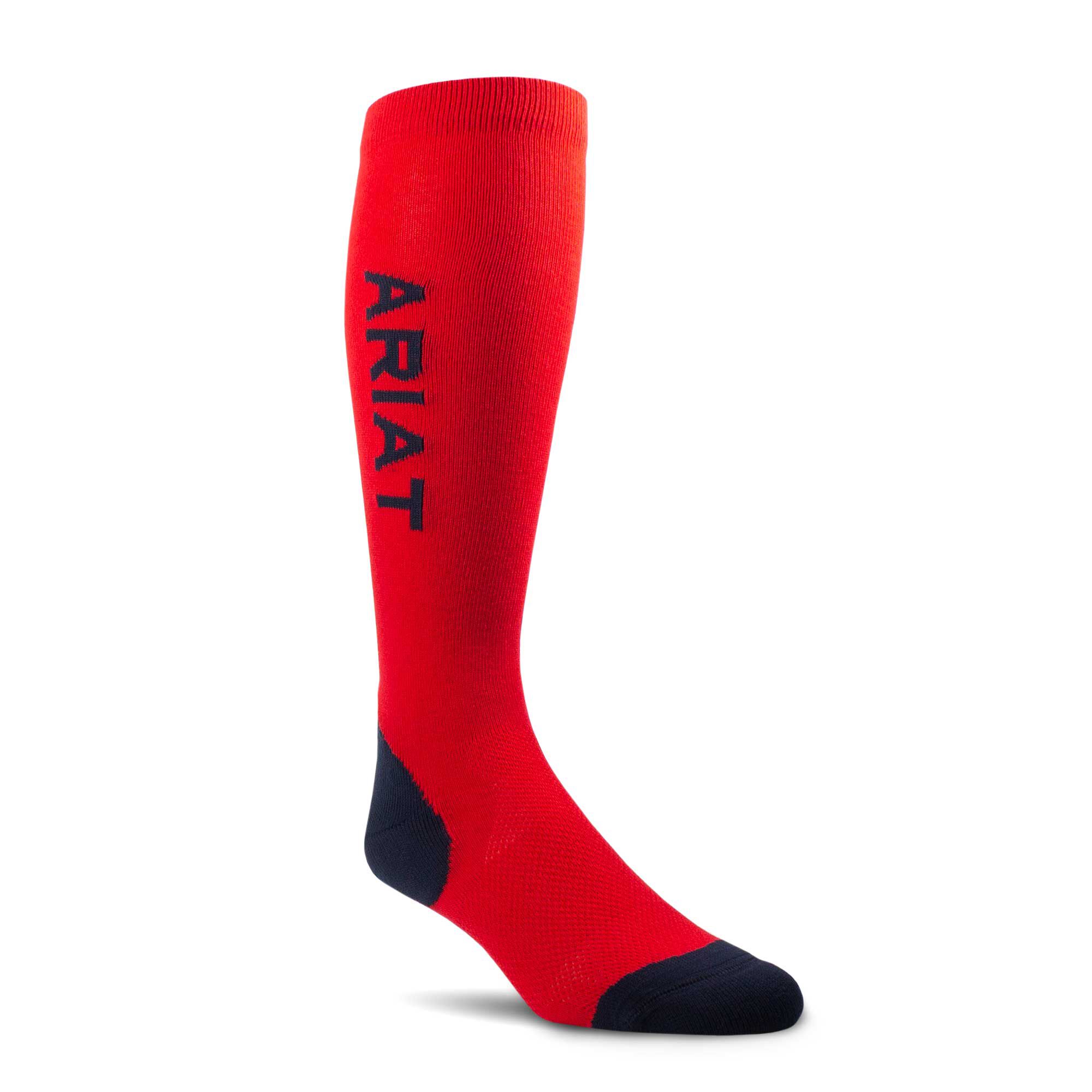 TEK Performance Socks in Red/Navy