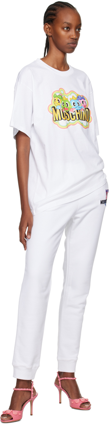 Moschino White Puzzle Bobble Lounge Pants
