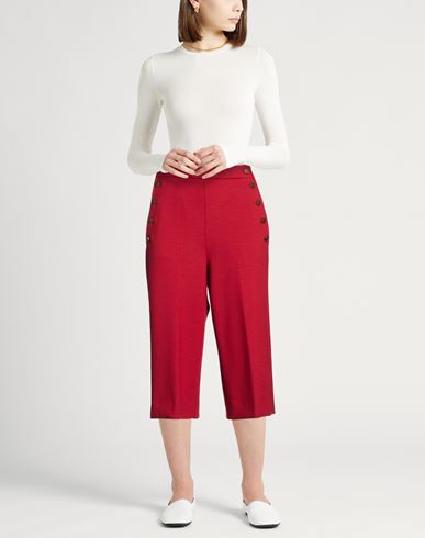 Woman Pants Brick Size 4 Wool, Lyocell, Polyamide, Elastane, Polyester