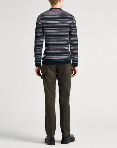 Man Sweater Navy Size L Merino Wool, Polyamide, Elastane