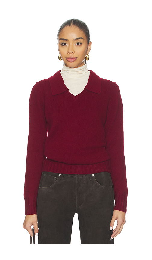 Tanner Fletcher Martin Removable Collar Sweater in Burgundy. 2/M. Also /XS, 1/S