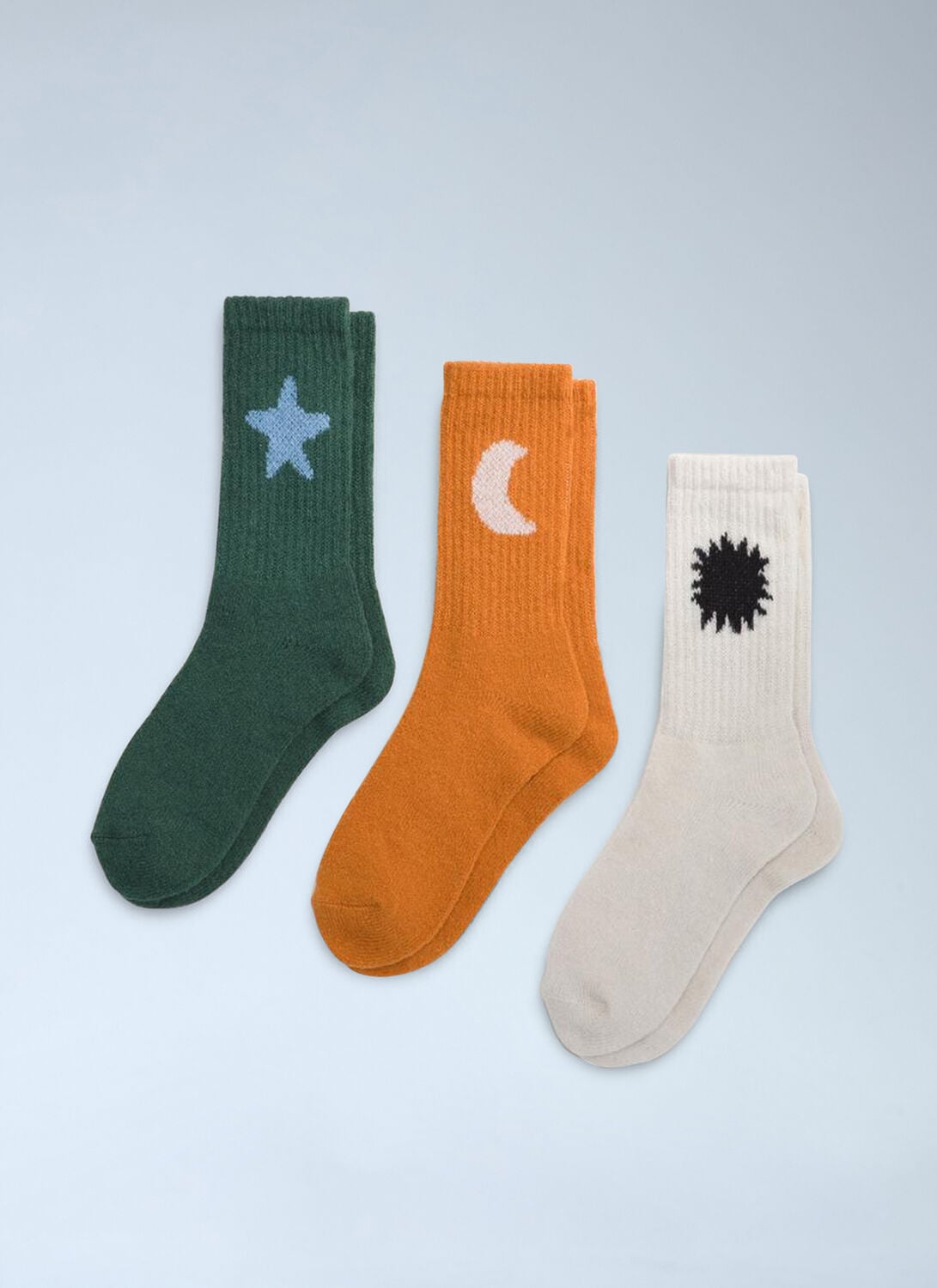 Patterned Crew Socks Set