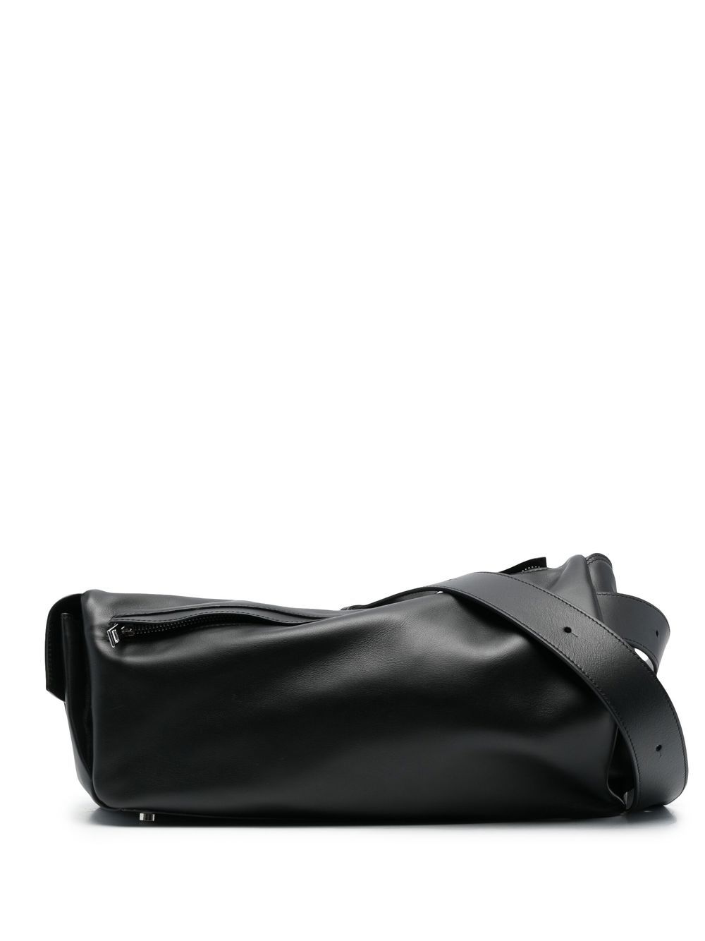 Oversized zip-up satchel - Neutrals