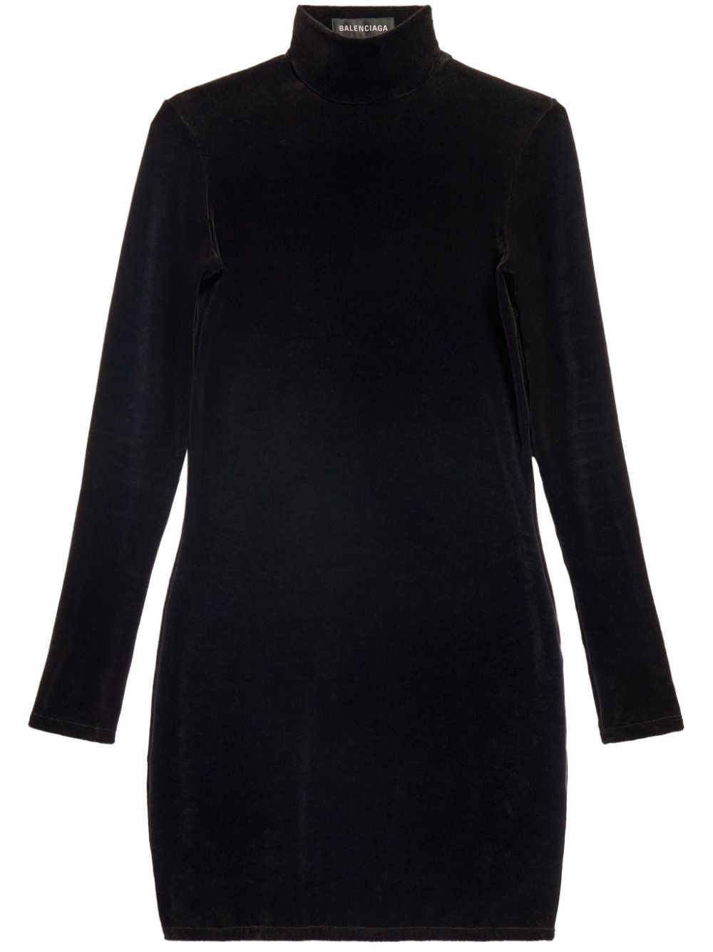 Logo-appliqué cotton minidress - Black