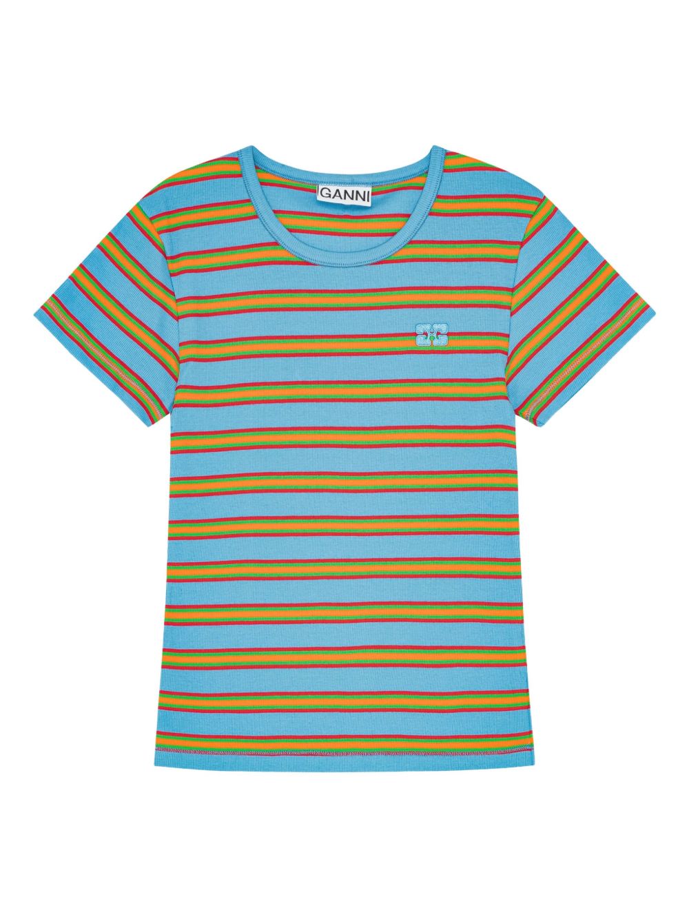 Striped short-sleeve T-shirt - Blue