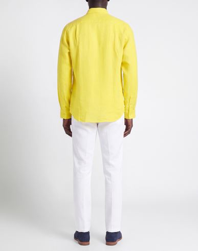 Man Shirt Yellow Size S Linen